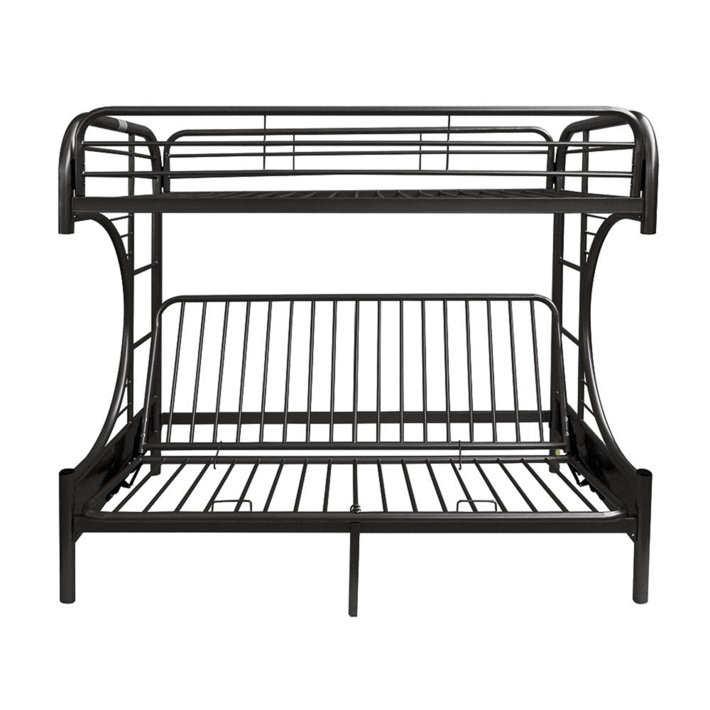 Eclipse Twin XL over Queen Futon Bunk Bed - Black
