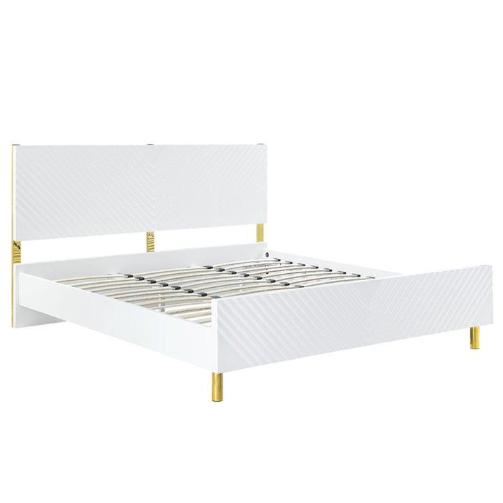 Gaines - Eastern King Bed - White High Gloss