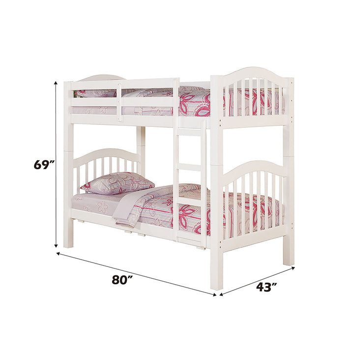 Heartland Twin over Twin Bunk Bed - White