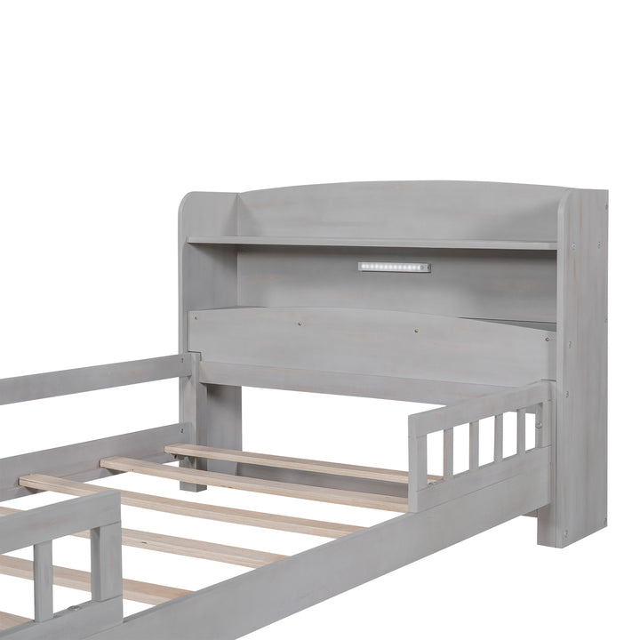 wood-twin-size-platform-bed-with-built-in-led-light-storage-headboard-and-guardrail-antique-grey