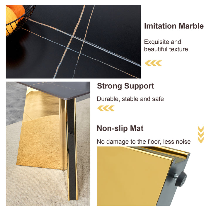 black-marble-patterned-slab-dining-table-with-golden-stainless-steel-butterfly-legs