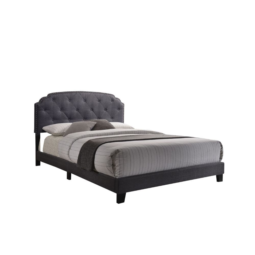 ACME Furniture Tradilla Queen Bed Gray Fabric