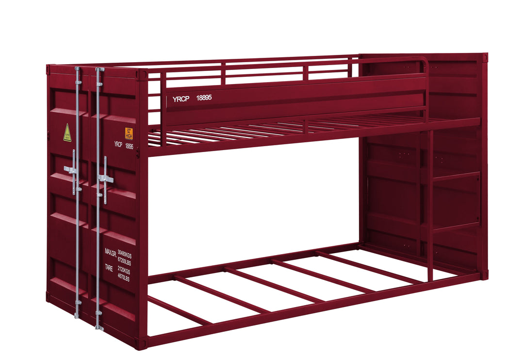 Cargo - Twin Twin Bunk Bed - Red