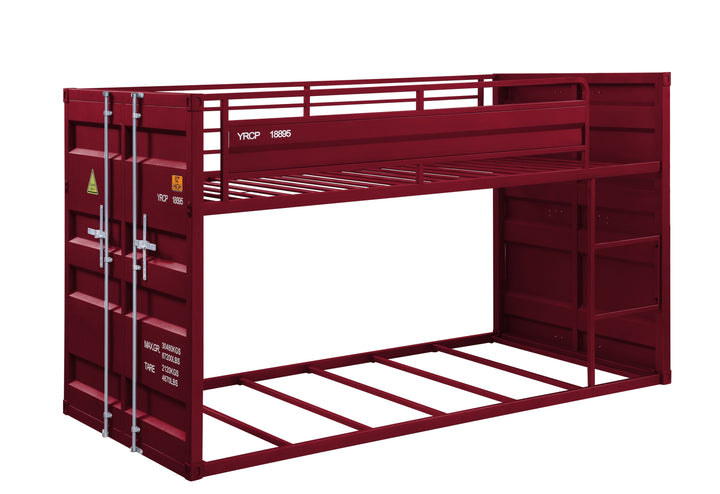 Cargo - Twin Twin Bunk Bed - Red