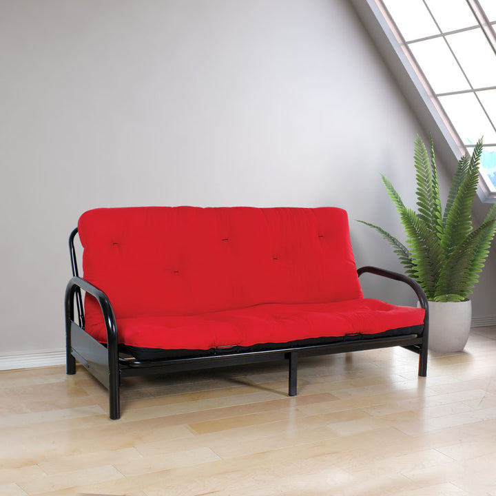 Nabila Full Futon Mattress (8" Thick) - Red &amp; Black