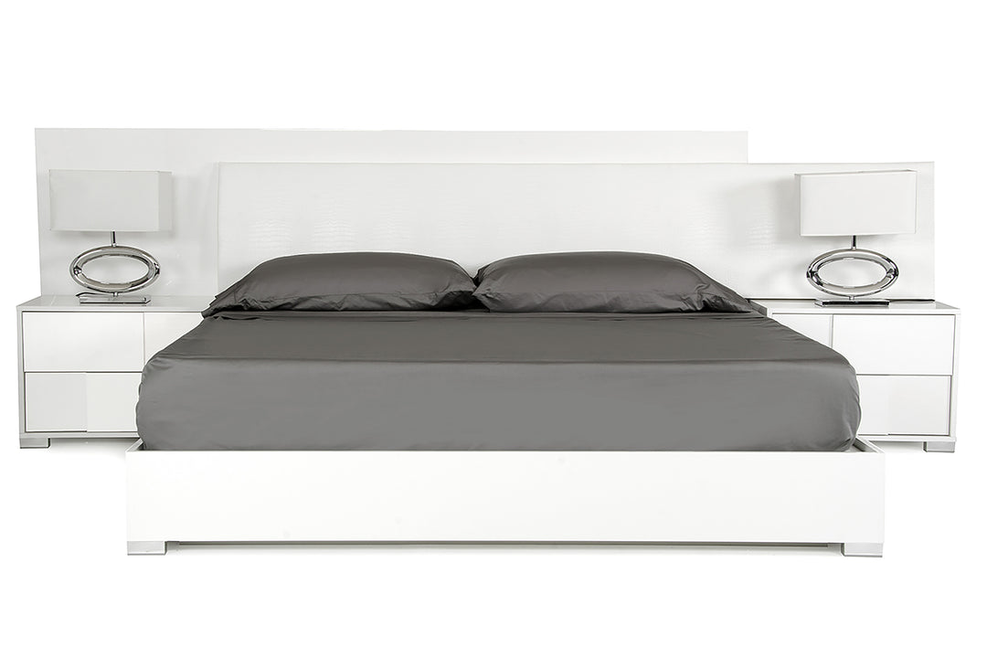 Monza Italian Modern White Nightstand