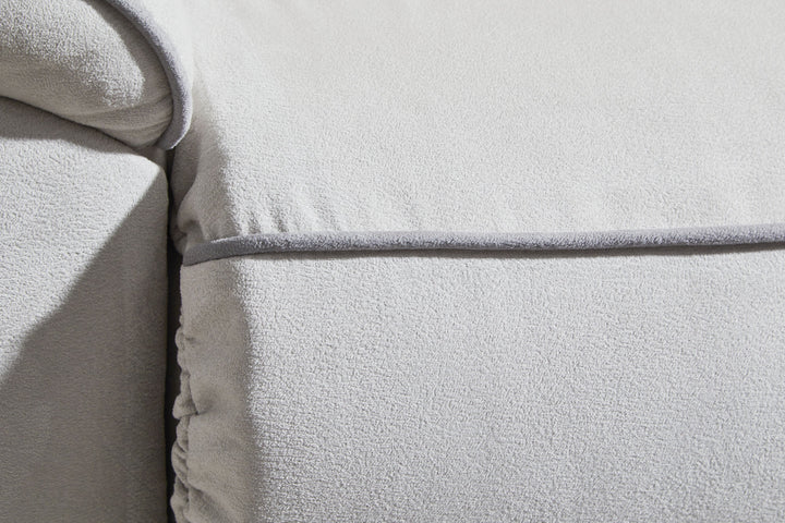 Social Pointe - 6-Piece Power Reclining Sectional - Pearl / Ash by Ashley Furniture product image