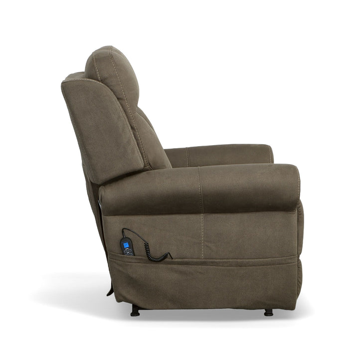 Stewart Power Lift Recliner With Power Headrest &amp; Lumbar Mossy Gray