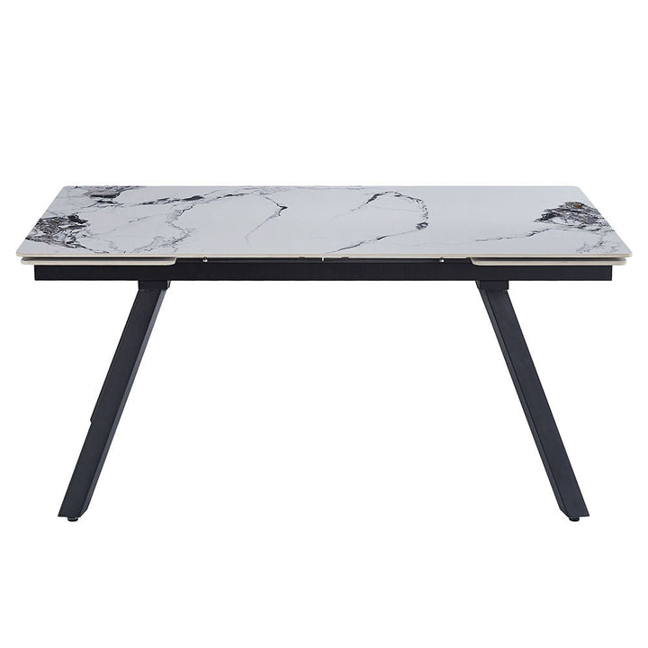 Damita - Ceramic Top Dining Table - White & Black