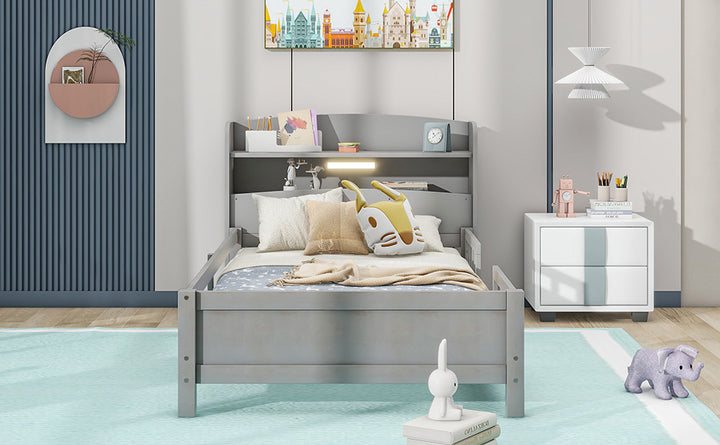 wood-twin-size-platform-bed-with-built-in-led-light-storage-headboard-and-guardrail-antique-grey
