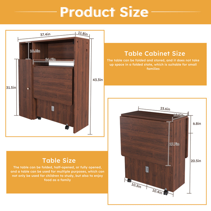 folding-dining-table-with-wall-mounted-sideboard-storage-in-walnut