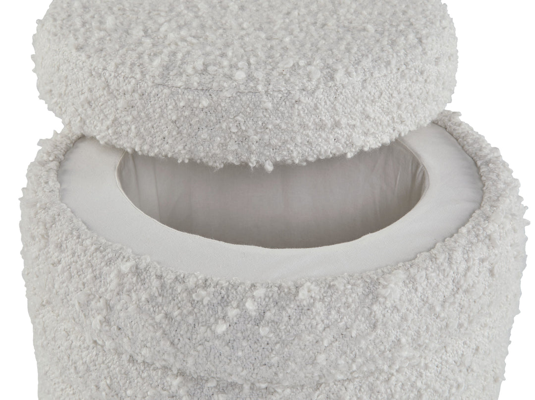 Duntler - Storage Ottoman - Ivory