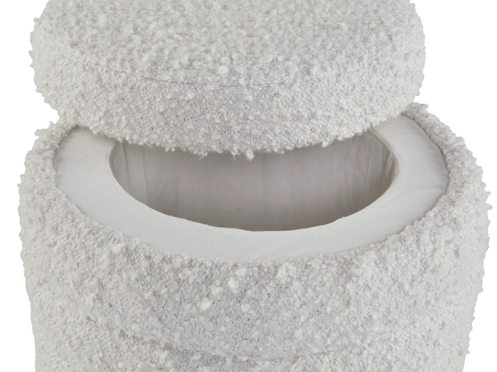 Duntler - Storage Ottoman - Ivory