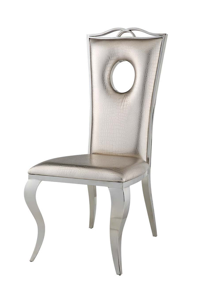 Cyrene - Side Chair Set of 2) - Beige Synthetic Leather
