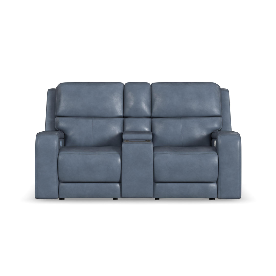 Oasis  Power Reclining Loveseat With Console, Power Headrests, Lumbar, Heat & Massage  Storm