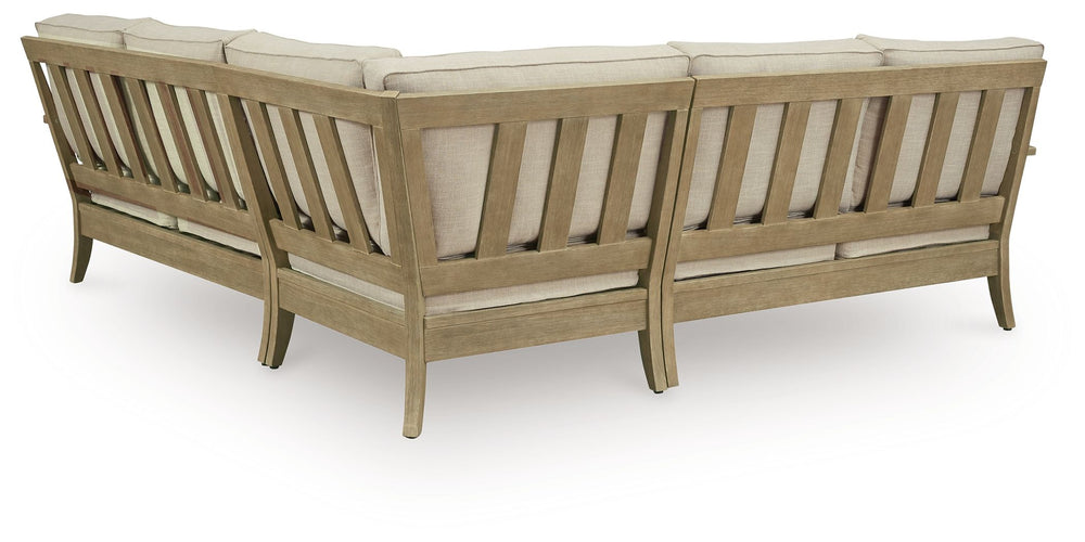 Clare View - 3-Piece Outdoor Sectional - Beige by Ashley Furniture product image