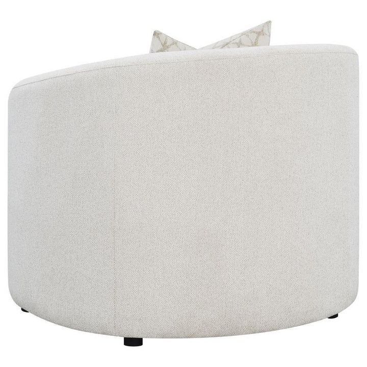 Rainn - 3 Piece Boucle Upholstered Sloped Arm Sofa Set - Latte