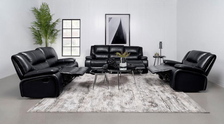 Camila - Upholstered Glider Recliner Chair - Black