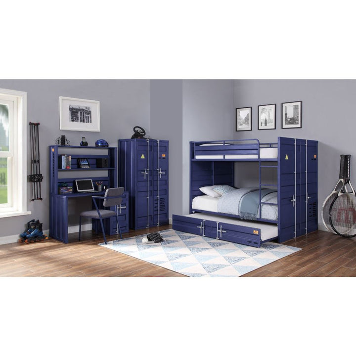 Cargo - Twin Over Twin Bunk Bed - Blue