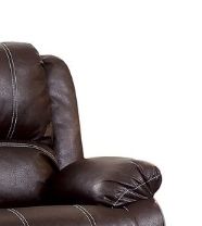 Zuriel - Synthetic Leather Recliner Loveseat - Brown