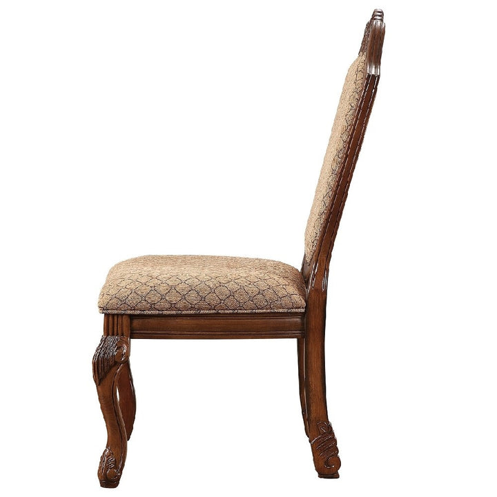 Chateau De Ville Side Chair (Set-2) in Fabric &amp; Cherry Finish