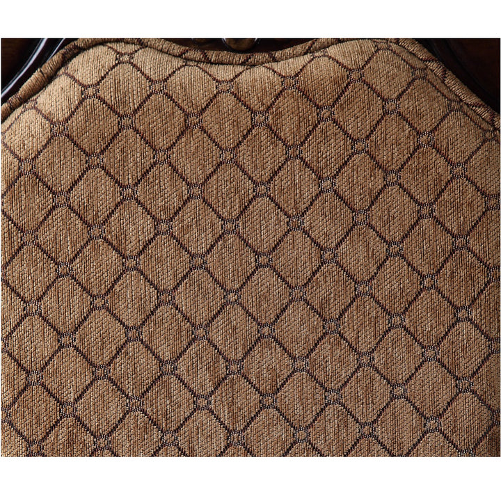 Chateau De Ville Arm Chair (Set-2) in Fabric &amp; Cherry Finish