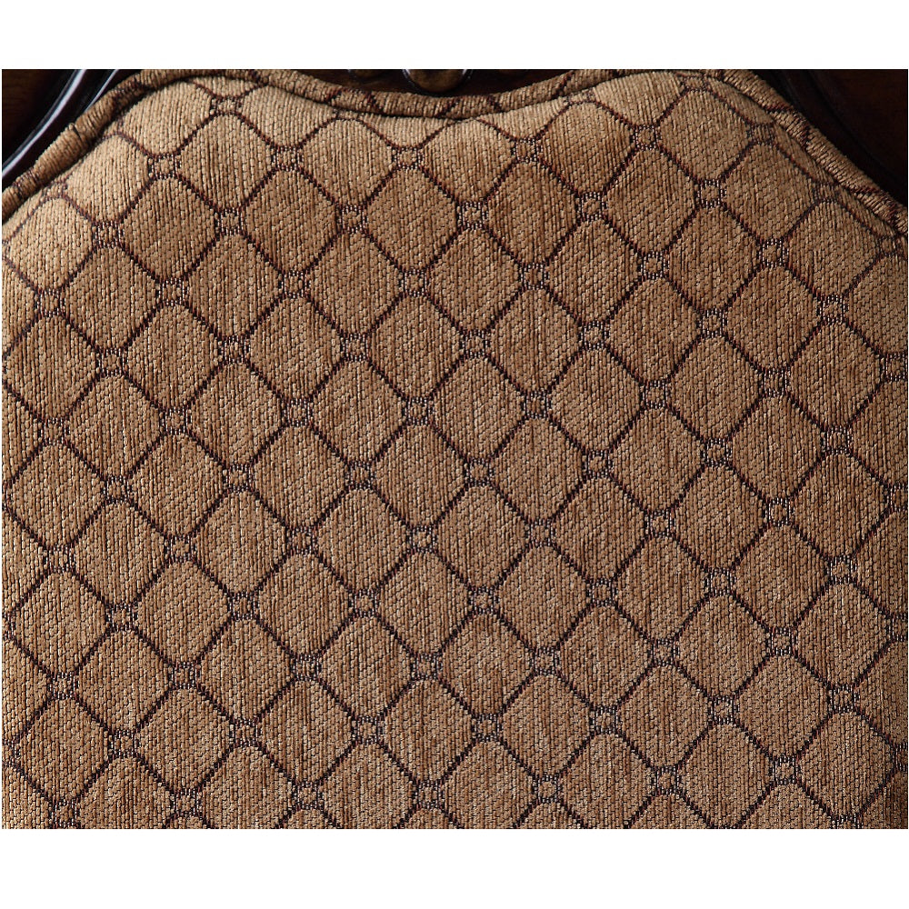 Chateau De Ville Arm Chair (Set-2) in Fabric & Cherry Finish