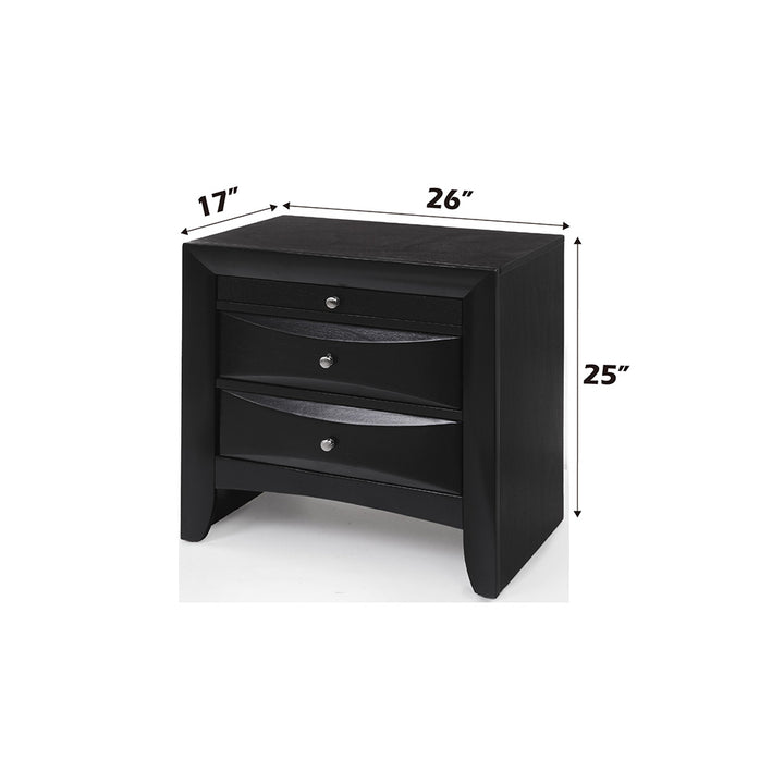 Ireland Nightstand in Black