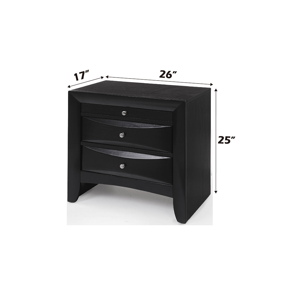 Ireland Nightstand in Black