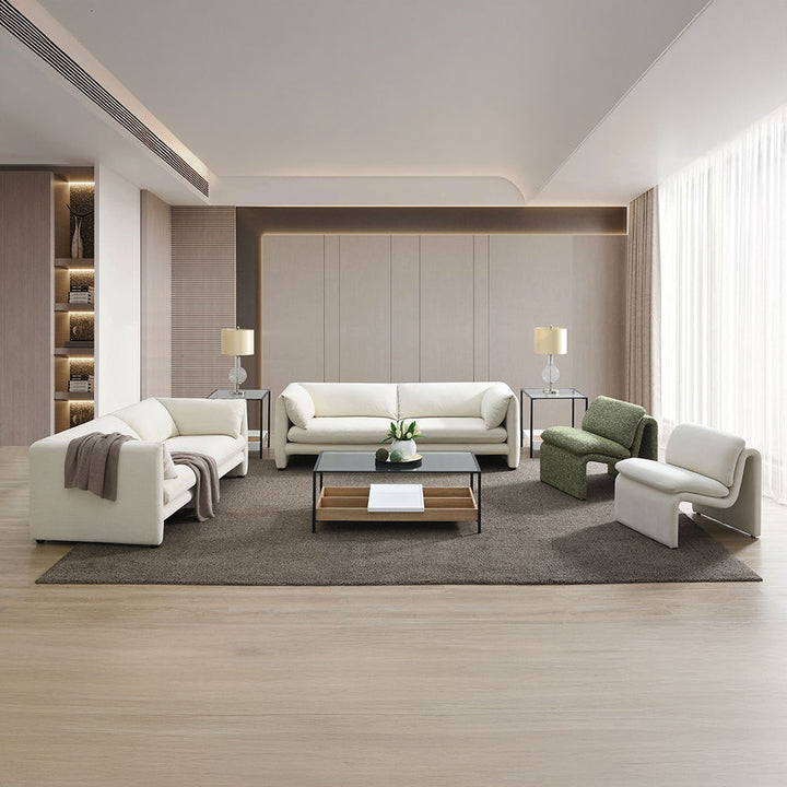 Jaeda - Accent Chair - Ivory Boucle