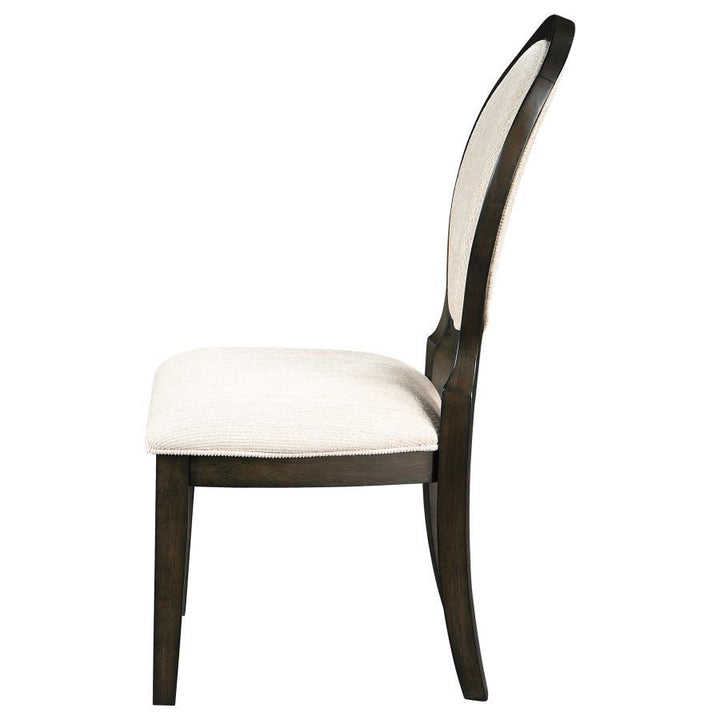 Twyla - Oval Back Dining Side Chair  - Dark Cocoa
