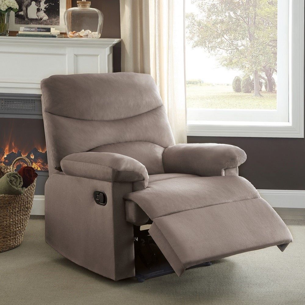 Arcadia - Motion Recliner - Light Brown Woven Fabric