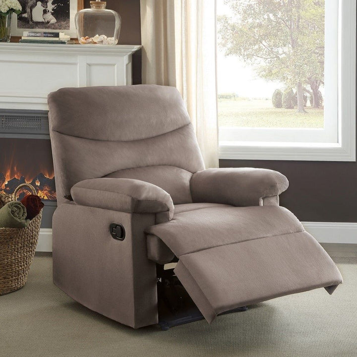 Arcadia - Motion Recliner - Light Brown Woven Fabric