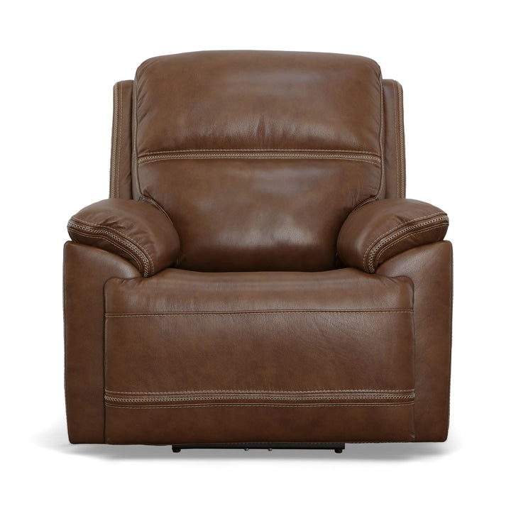Jackson Leather Power Recliner with Power Headrest in Whiskey