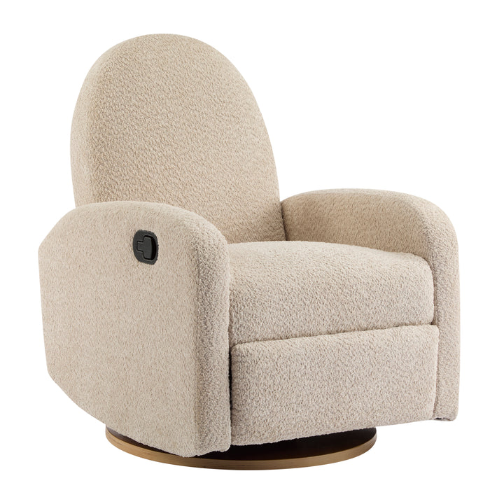 Boucle Swivel Glider Recliner – Almond