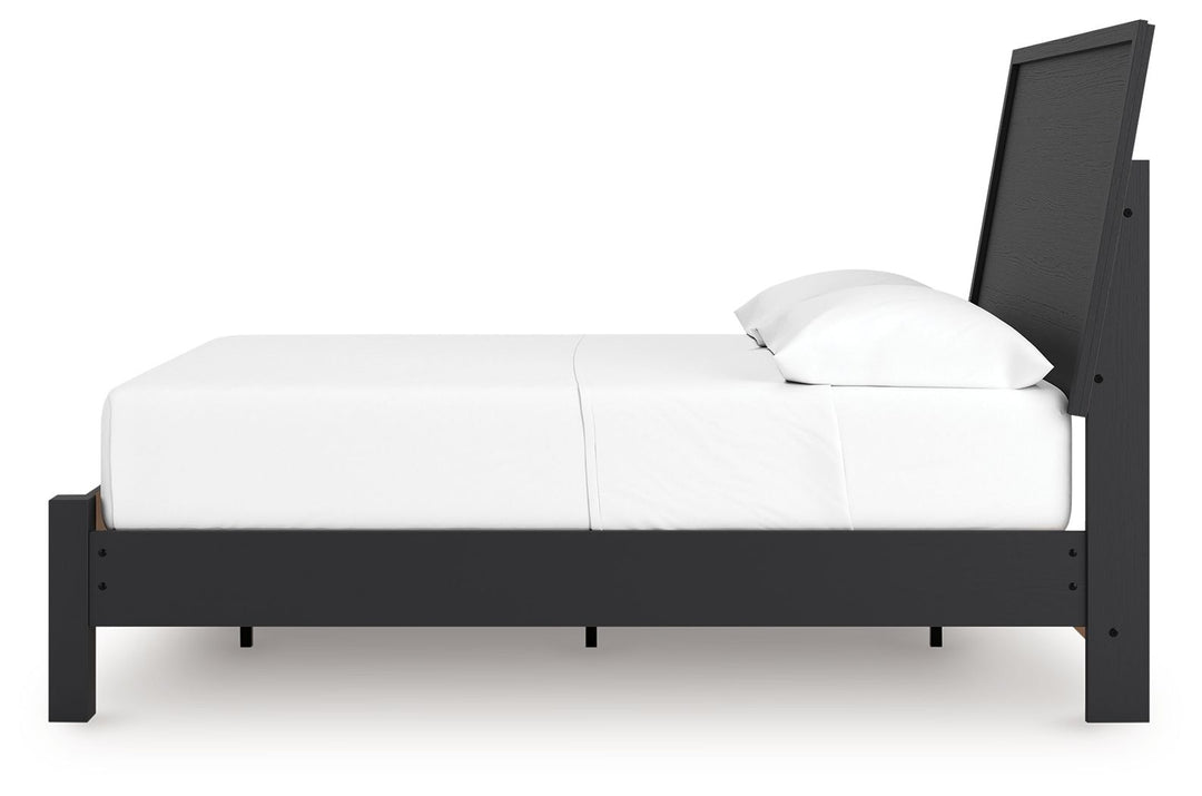 Danziar - Full Panel Bed With Low Footboard - Black by Ashley Furniture product image