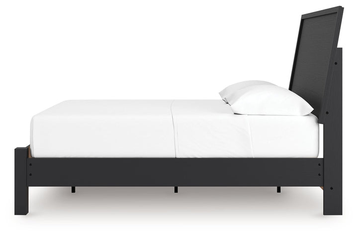 Danziar - Full Panel Bed With Low Footboard - Black by Ashley Furniture product image