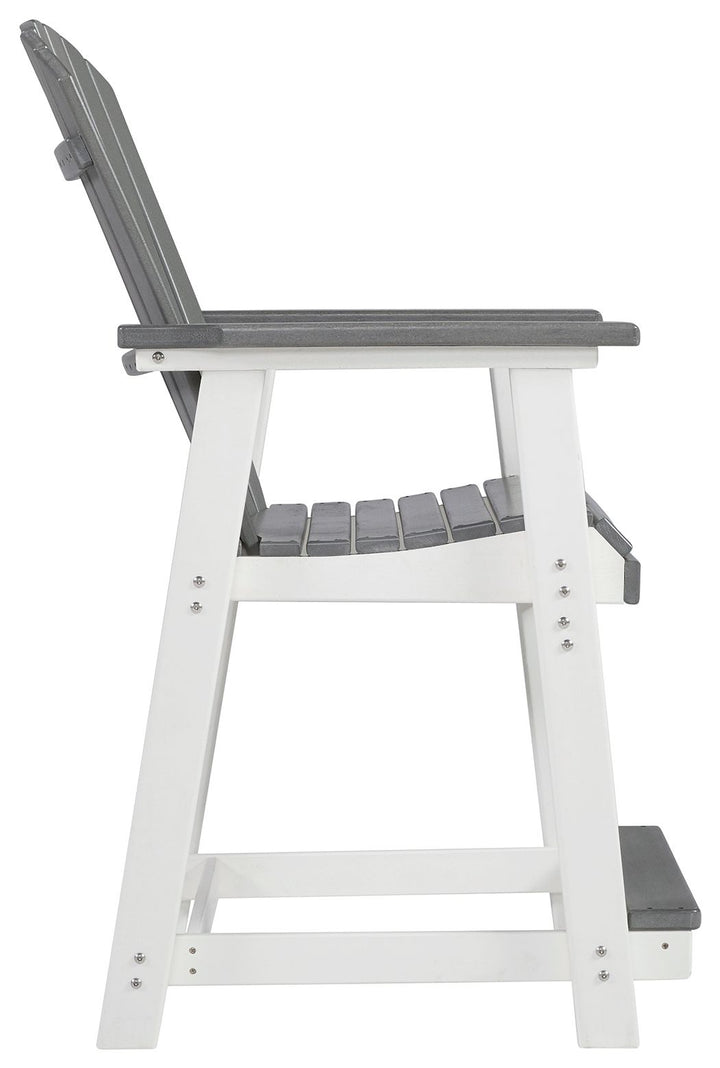 Transville - Barstool (Set of 2) - Gray / White