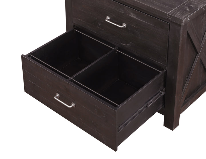 Modus Furniture 7Yc918 Yosemite Solid Wood Lateral File Cabinet In Cafe