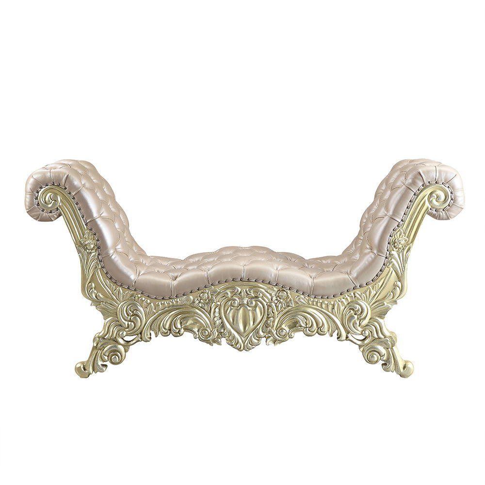 vatican-bench-synthetic-leather-light-gold-champagne-silver