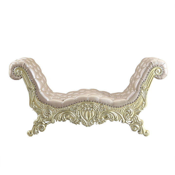 vatican-bench-synthetic-leather-light-gold-champagne-silver