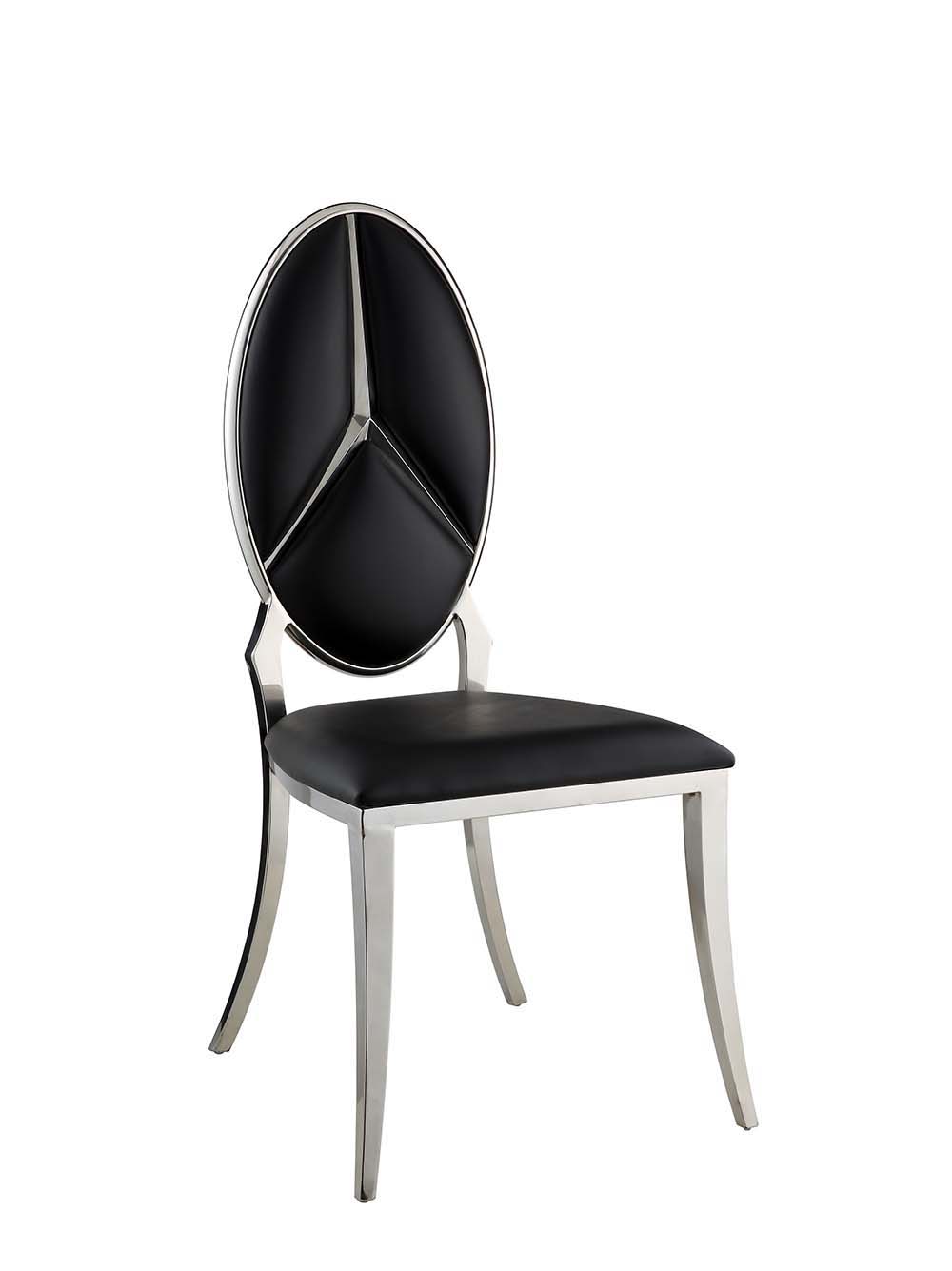 Cyrene - Side Chair Set of 2) - Black Synthetic Leather