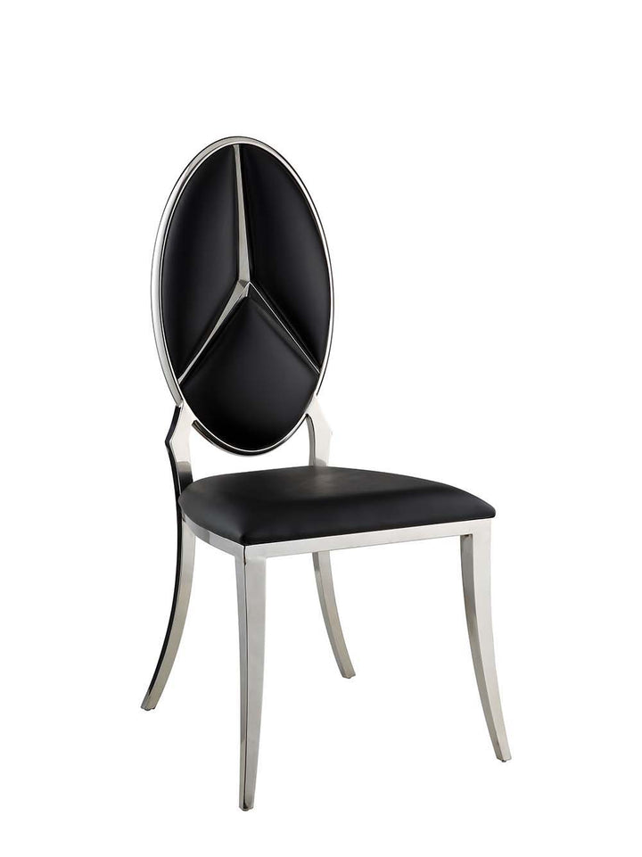 Cyrene - Side Chair Set of 2) - Black Synthetic Leather
