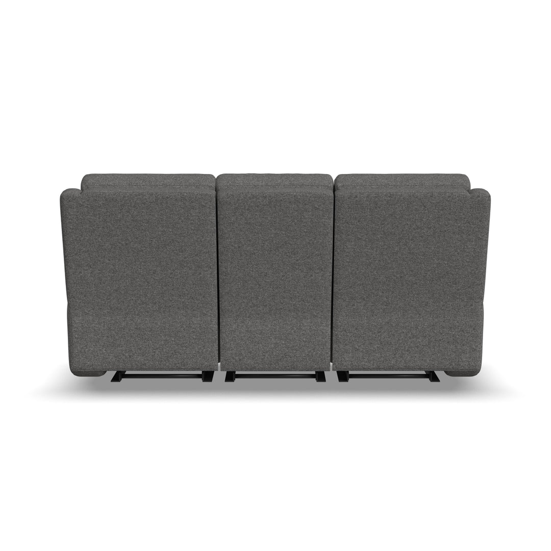 Flexsteel 2805-62L Score  Power Reclining Sofa With Power Headrests & Lumbar  Dark Gray