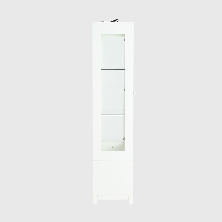 modern-upholstered-glass-display-cabinet-with-adjustable-led-light-in-white