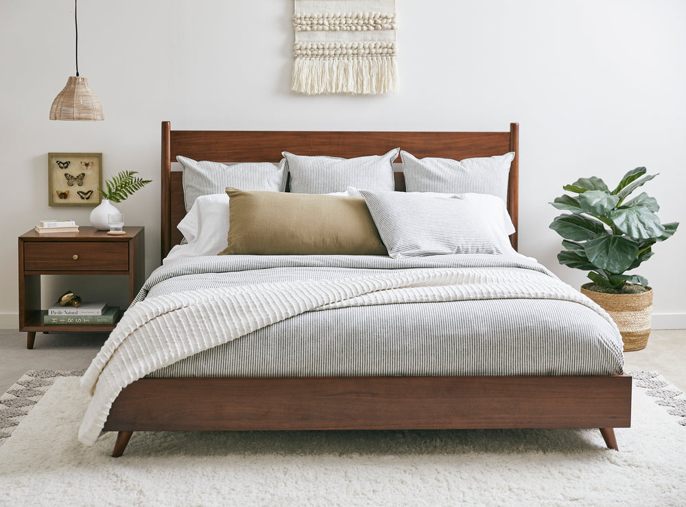 Ludwig King Panel Bed Dark Brown
