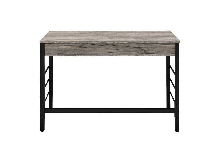 Disho - Writing Desk With USB - Light Weathered Oak & Black