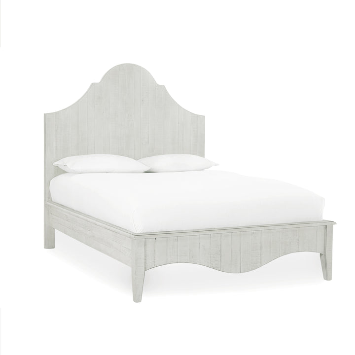 Modus Furniture 2G43A6 Ella Solid Wood Scroll Bed In White Wash