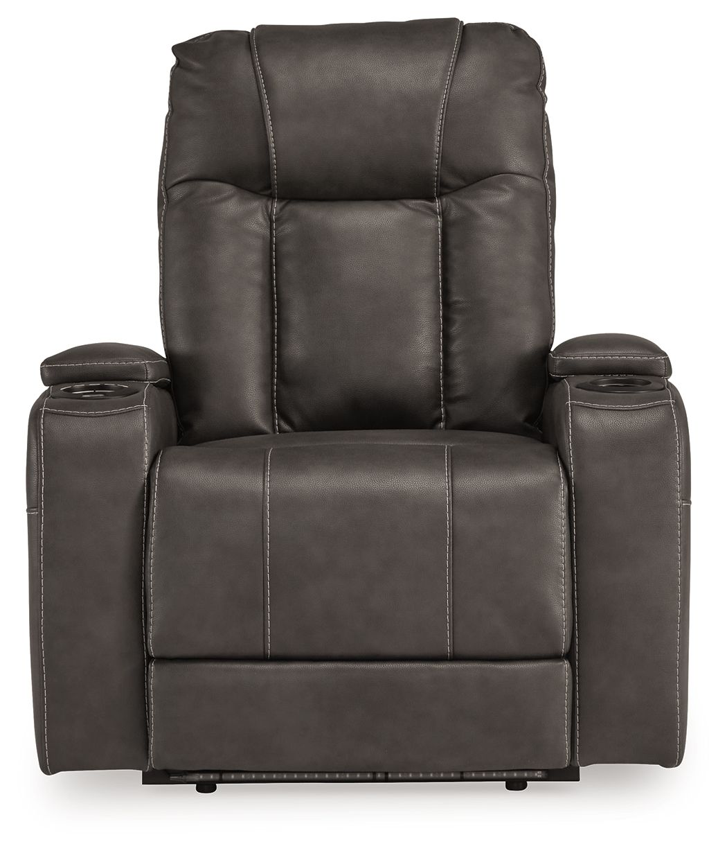 Feazada - Power Recliner With Adj Headrest - Shadow