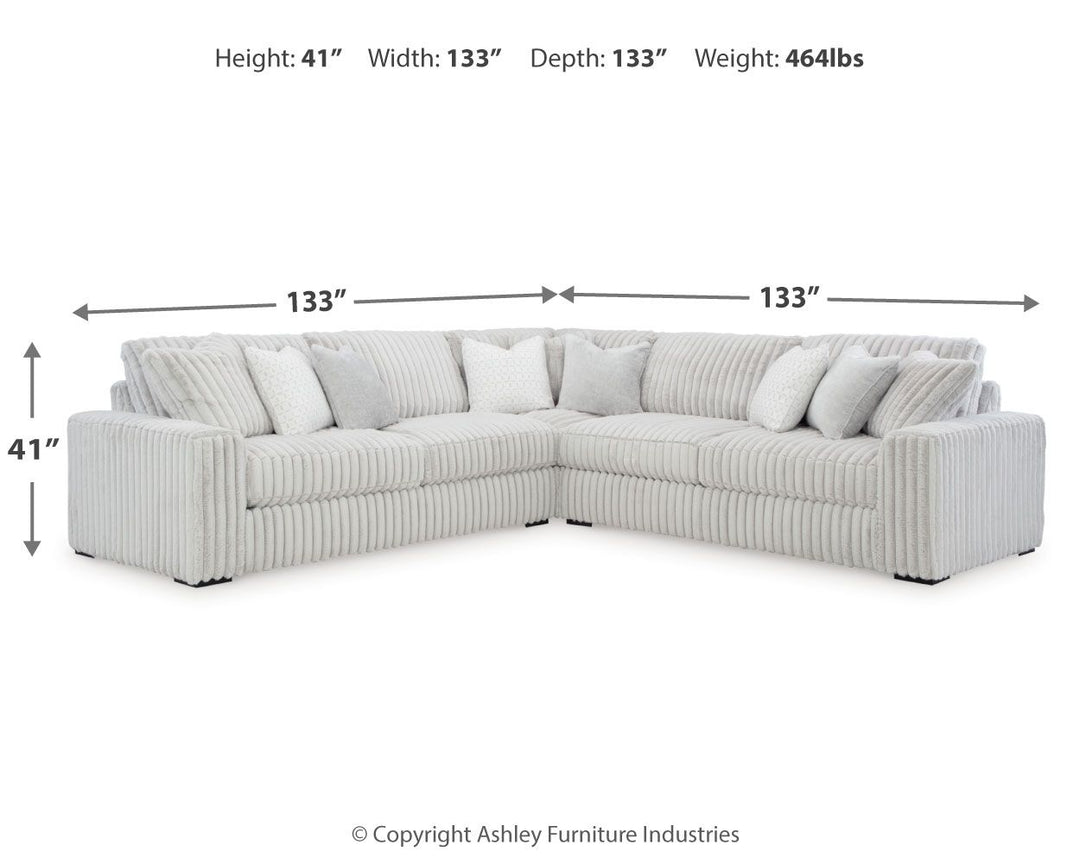 Stupendous - 3-Piece Sectional - Alloy by Ashley Furniture product image